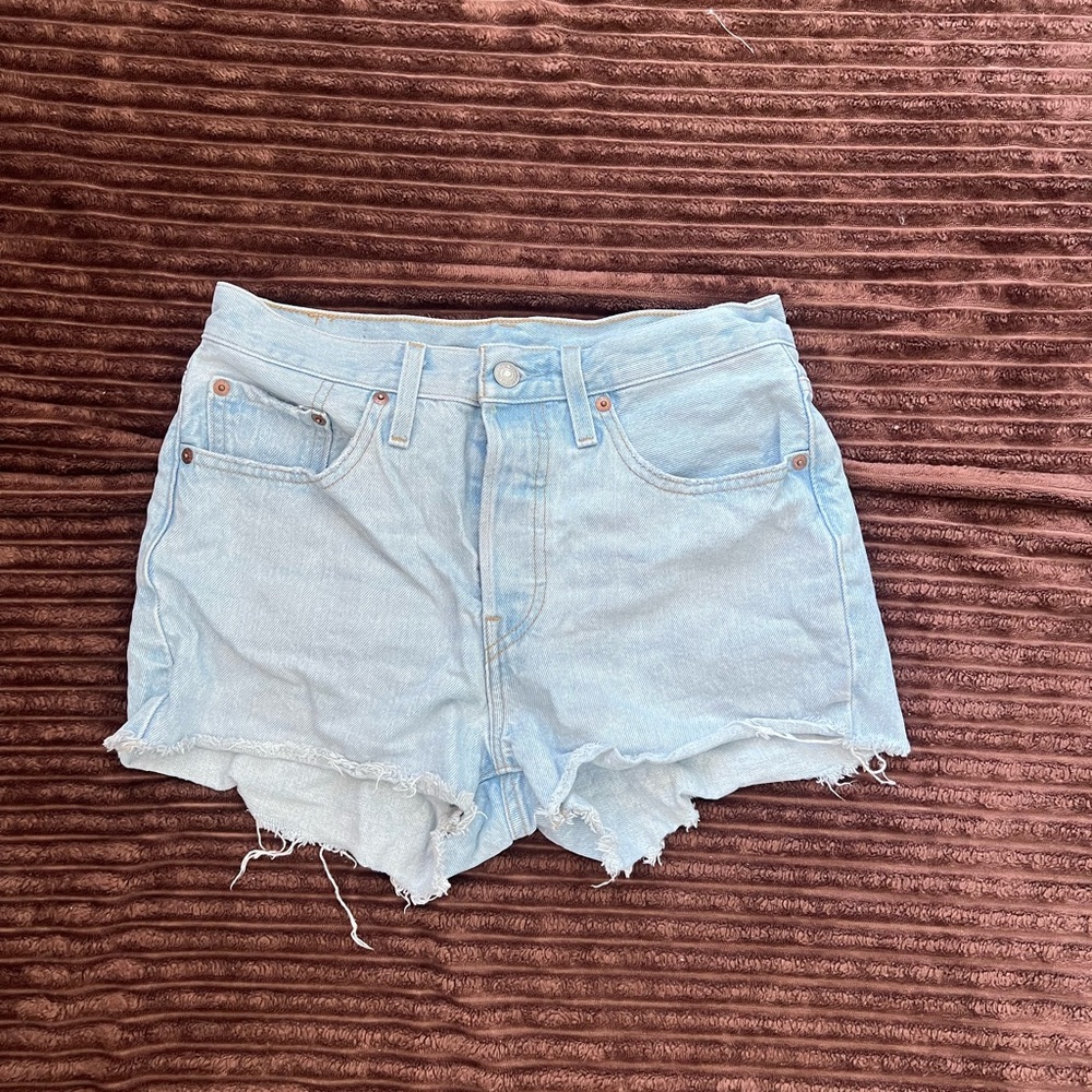 Light Blue Denim Women Shorts